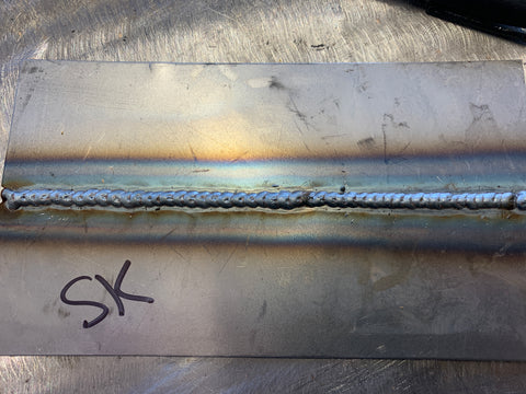 An example of a pulsed mig weld