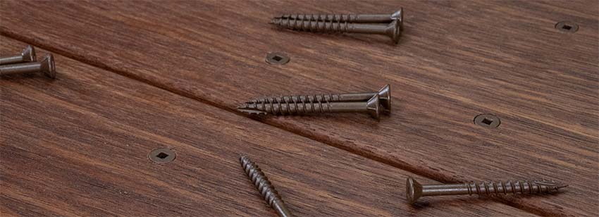 What size decking screws to use - brown decking screws